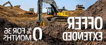 0% APR for 36 Months on Select Excavators*